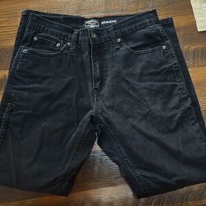 Signature Levi's Jet Black 30x30 Athletic Straight Leg Jeans - better than pics!